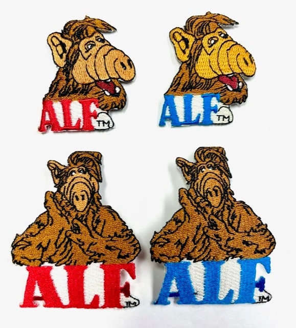 Set of 2 ALF Patch Embroidered Badge Iron Sew On Emblem