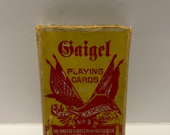 Gaigel Playing Cards Wurttemberg Pattern from The United States Playing Card Co. Antique from late 1800s