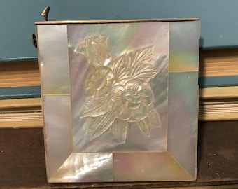 Vintage Mother of Pearl Victorian Calling Card Holder