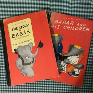 Vintage 1960s The Story of Babar and Babar and His Children Books