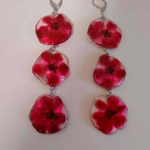 set earrings in epoxy resin for jewellery, gift for woman