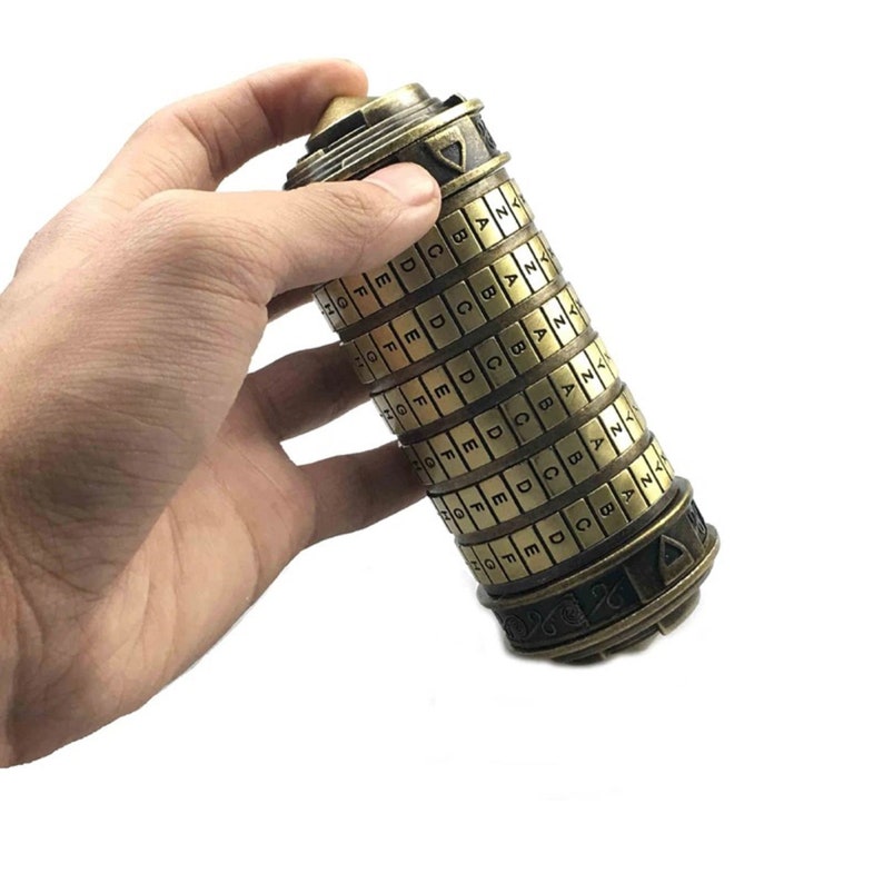 Da Vinci Code Metal Cryptex Lock Letter Password Wedding Etsy