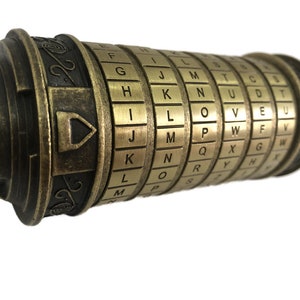 Da Vinci Code Metall Cryptex Lock Letter Passwort, Hochzeitsgeschenk, Valentinstaggeschenk, Vorschlagsidee, Überraschung, Geschenk für Sie, Jahrestag