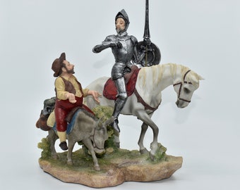 Escultura de Don Quijote / Estatua de Don Quijote y Sancho Panza de 13,77 pulgadas / Figuras decorativas / Regalo de cumpleaños / Regalo de Navidad