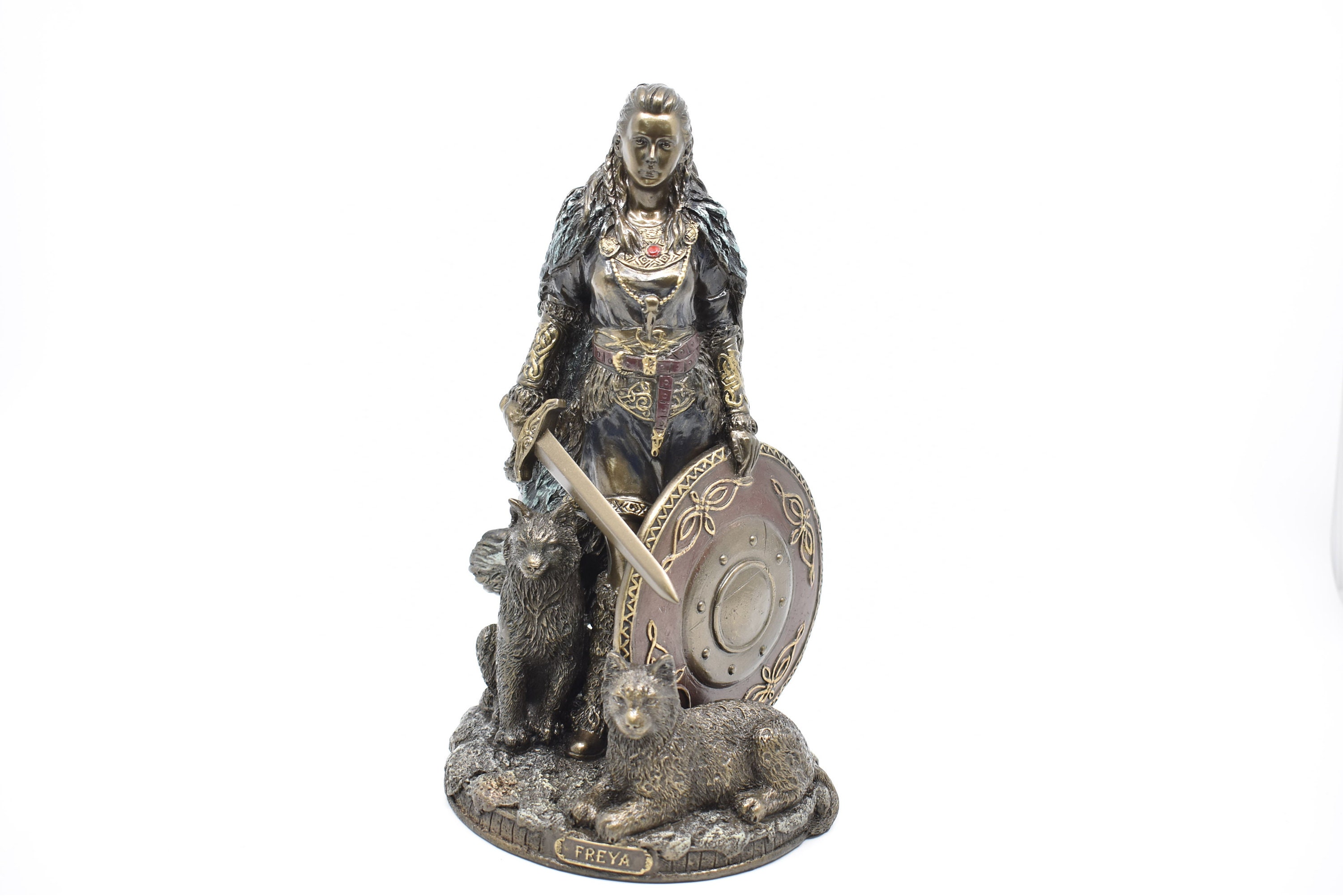  Veronese Design Viking Shieldmaiden Bronze Finished Statue  Norse Mythology : Home & Kitchen