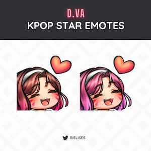D.VA KPOP STAR / 2 Emote predefinite per Twitch, Discord, YouTube e Streaming / realizzate da un artista umano!