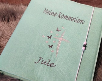 Fotoalbum Kommunion Geschenk Erinnerung Aufbewahrung Wunschname personalisiert