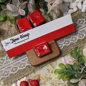 Time Warp } Red // Gouache - Handmade Watercolor Paint  Created By TheBloomingFaerie {Made in The USA}