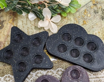 Watercolor Dot Holder - 3D Printed (Starry sky Filament) Created by TheBloomingFaerie {Made in the USA}