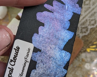 Opalite Watercolor Paint: Opal Clouds, Blue Violet Pearl Topper