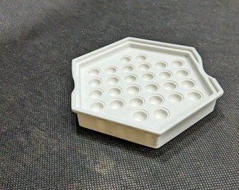 Hexagonal Watercolor DOT Holder: Stackable Paint Palette, 28-DOT Capacity