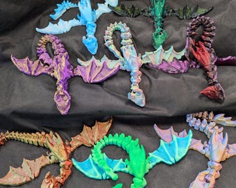 Death Wish Spirit Dragon 3D Print – Articulating Desk Toy & Gift for Fantasy Fans