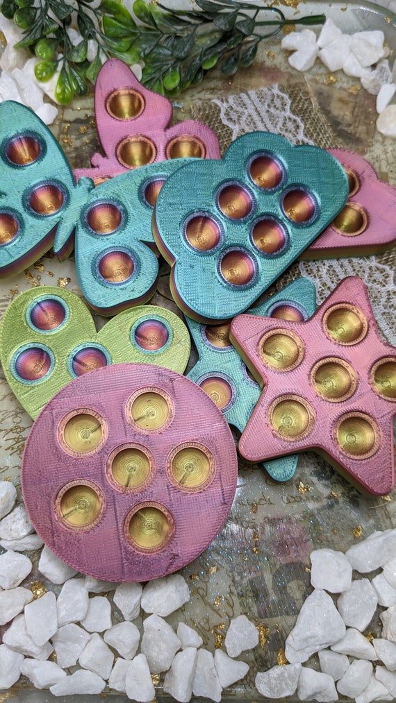 Watercolor Dot Holder - 3D Printed (Rainbow Silk) Created by TheBloomingFaerie {Made in the USA}