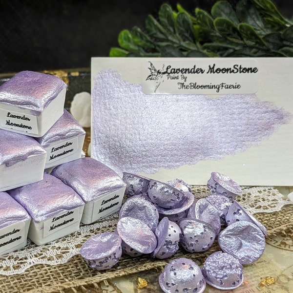 Lavender Moonstone } Light Purple Metallic - Handmade Watercolor Paint Created By TheBloomingFaerie {Made in The USA}