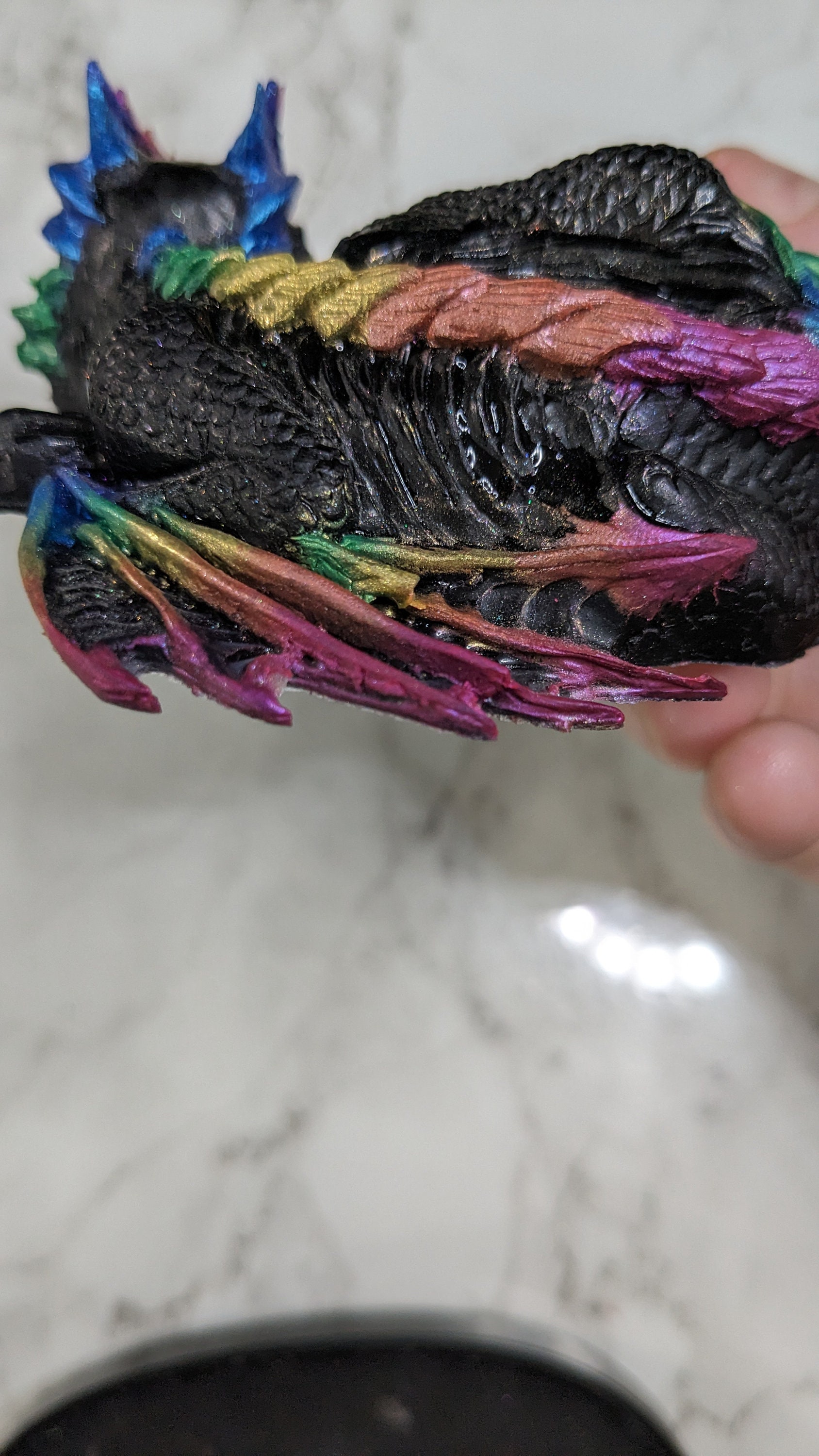 Black Rainbow Sleeping Dragon (Mold Misfits! Read Description
