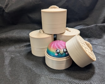 Dumpling Clicker | Cute Collectible Fidget Toy | 3D Printed Sensory Desk Toy | (no mystery)
