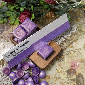 Aurora Berryealis } Purple/Gold // Colorshift - Handmade Watercolor Paint made Created By TheBloomingFaerie {Made in The USA}