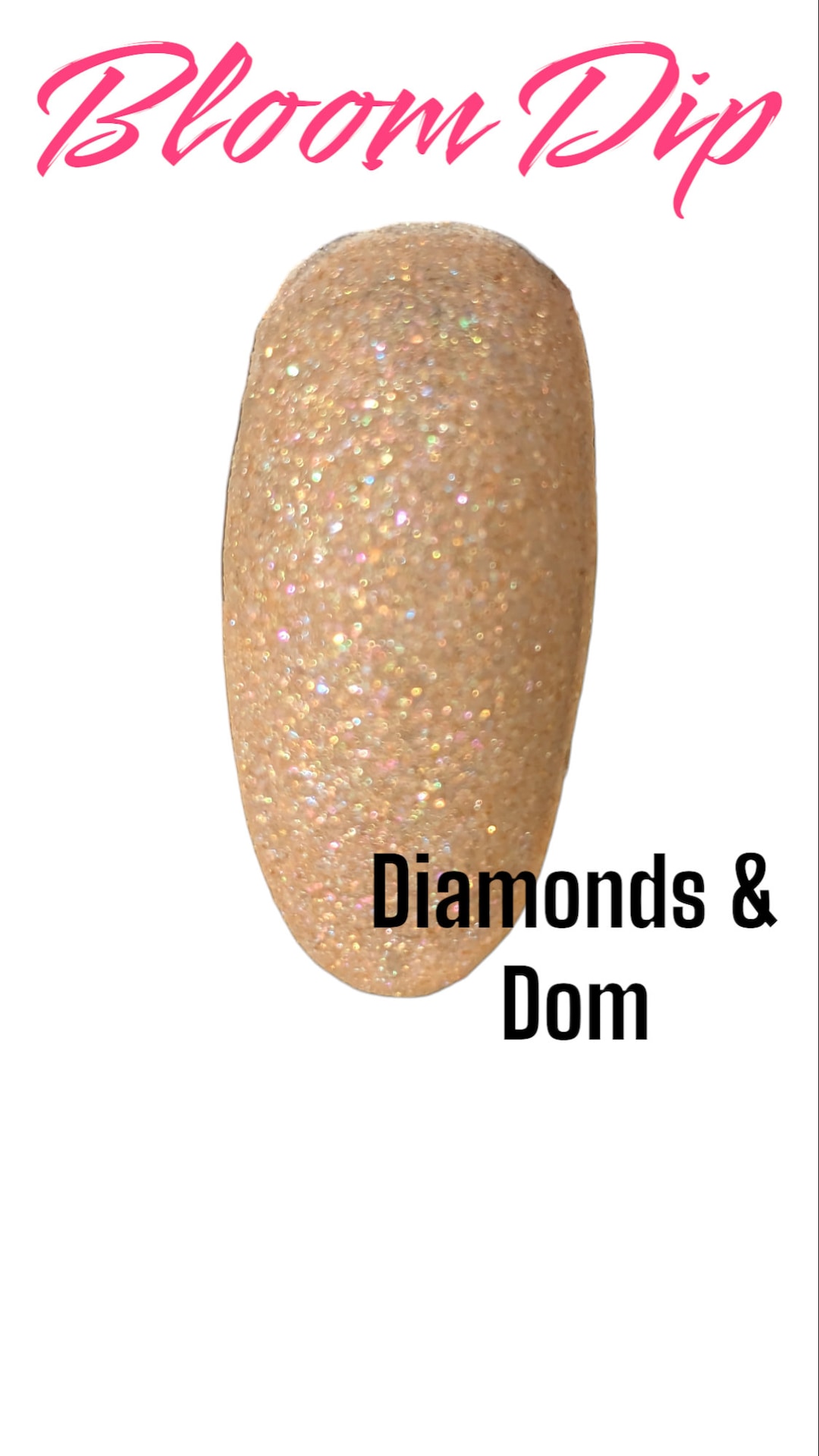 Bloom Dip Glitter Diamonds & Dom Handmade Acrylic Etsy