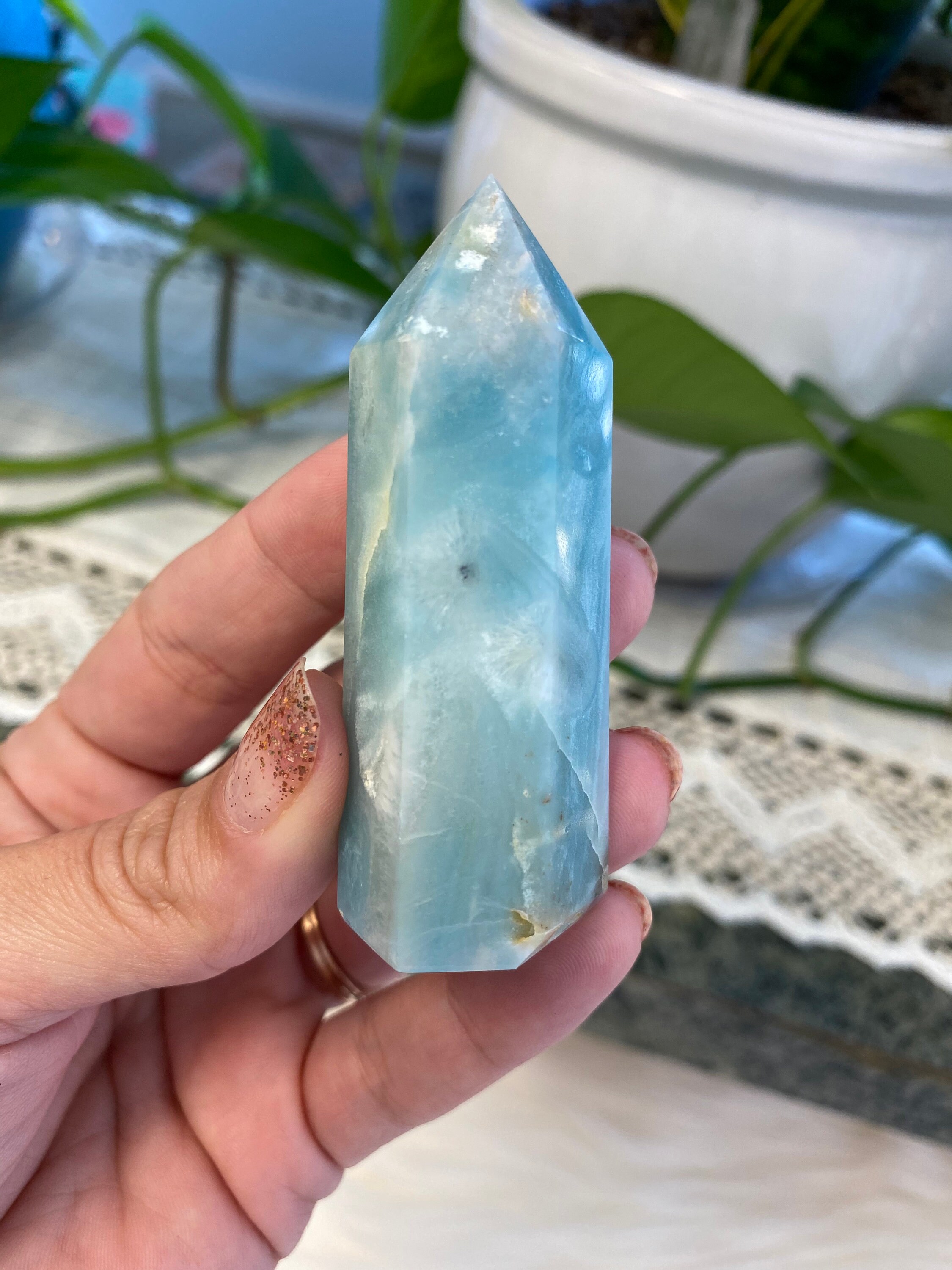 Sky Blue Quartz Tower Etsy