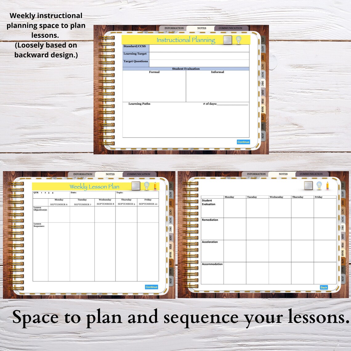 Digital Teacher Planner & Lesson Planner Etsy