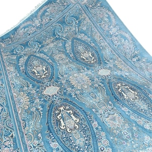 4&quot;3 X 6&quot;3 feet. Fine Quality Silk Turkish Rug Oriental Pure Silk East Turkistan Uyghur Pure Silk  Rug Nice Silk Carpet lovely Wall Decor Rug