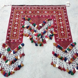 5 X 5"11 Ft. Wall Hanging Jalar Afghan Rug Turkmen hand knotted wool rug, wall decoration rug  Jalar Wall Hanging Rug