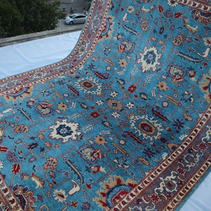 Handmade Chobi Rug: 9&#39;10 X 6&#39;8, Afghan Wool Tribal Rug