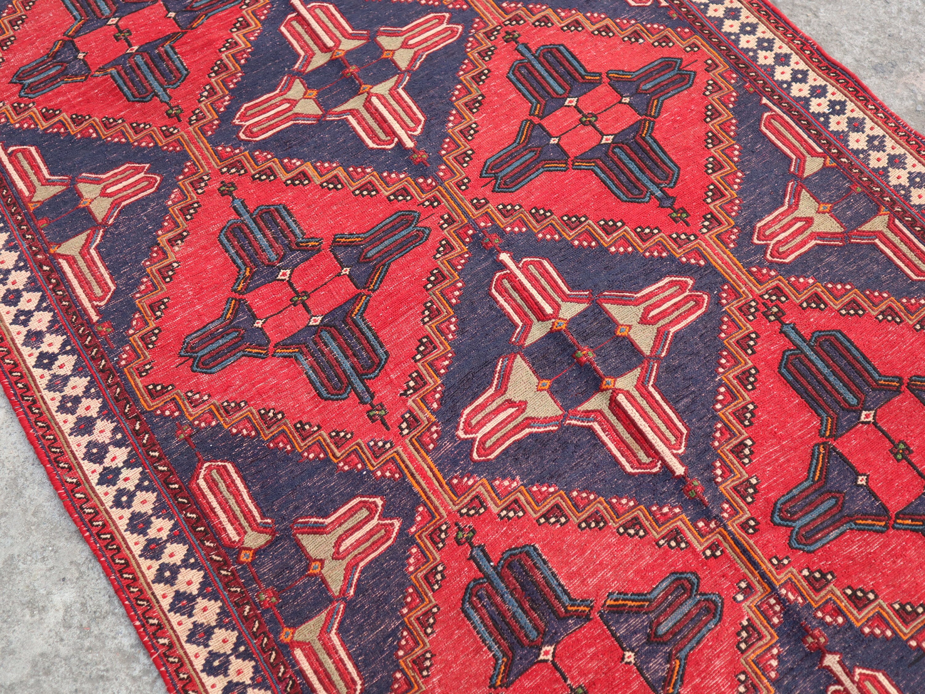 トライバルパターンキリムヴィンテージウール