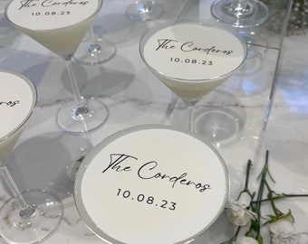 Edible Drink Topper! (Pre Cut)  Wedding, Birthdays & more!