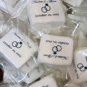 Personalized Wedding Marshmallows (Individually packed) great for save the dates!