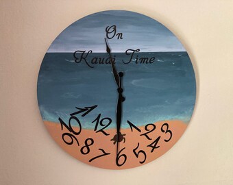 Vacation Home Falling Numbers Clock