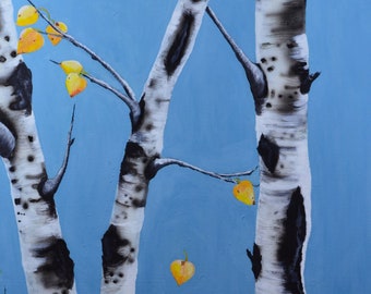 Aspens at Fall&#39;s End large Giclee print