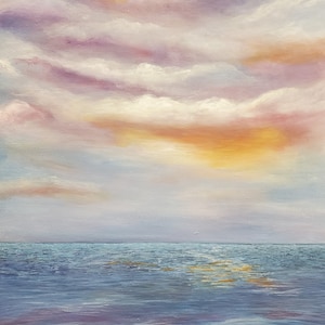 Impressão giclée Pôr do sol sobre o oceano