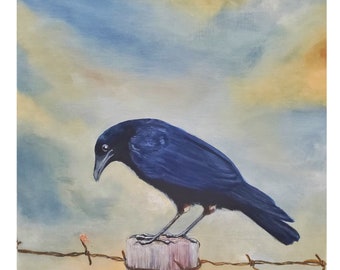 Crow at Sunrise Giclee Print