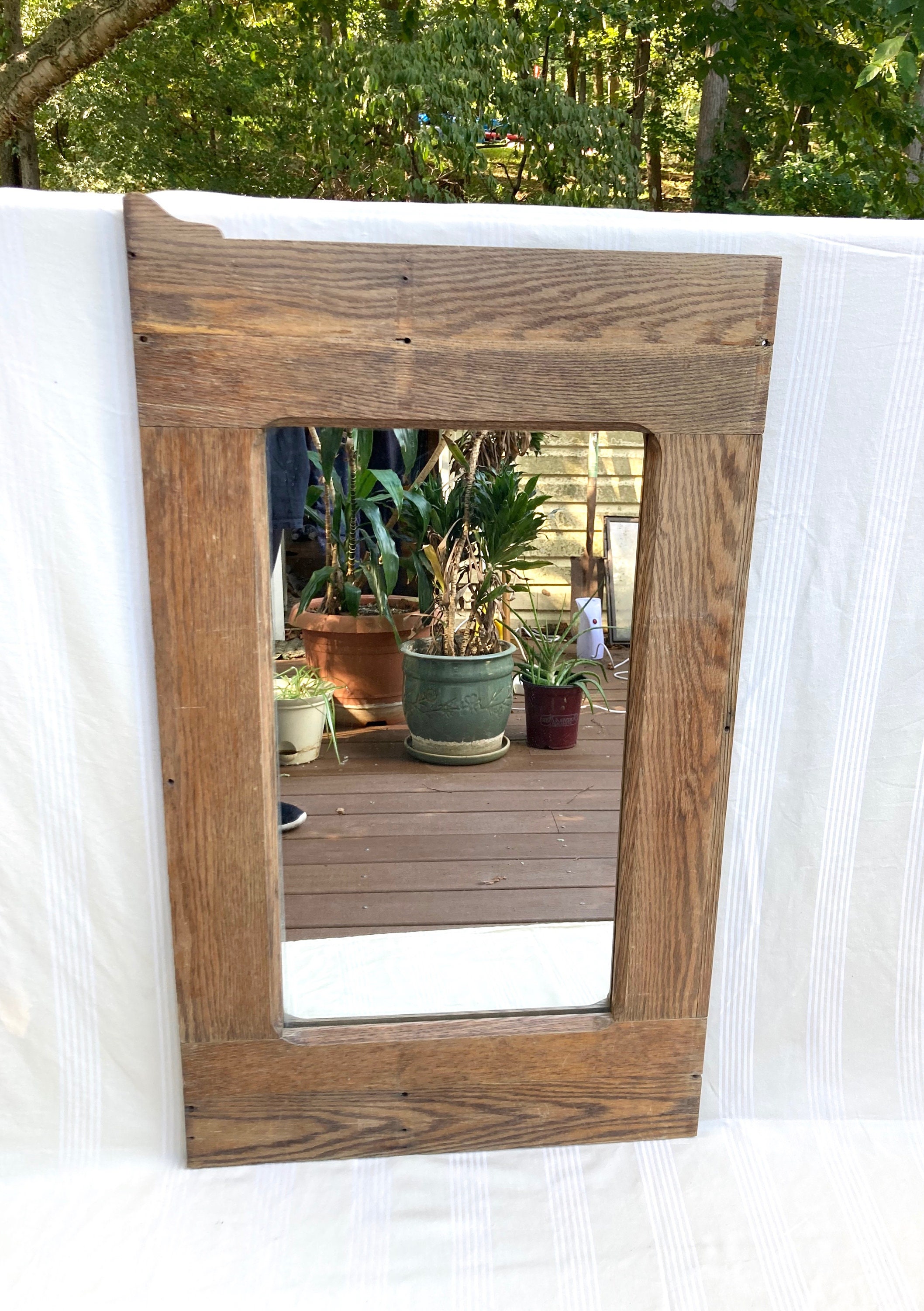 Antique Early 1900s Rustic Farmhouse Large Mirror by Lebanon Etsy