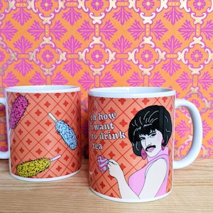 Freddie Mercury Mug I Want To Drink Tea, Queen, Break Free Song, Funny Gift, Novelty, White Ceramic 11oz