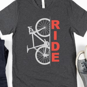 Ride Cycling Shirt, Mens Bicycle Shirt, Adventure Shirt
