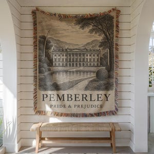 Pride and Prejudice Woven Blanket: Jane Austen Book Lover Gift