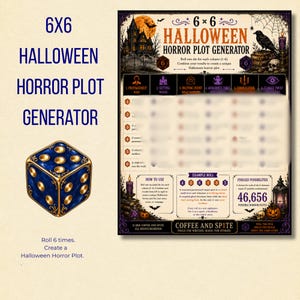 6x6 Halloween Horror Plot Generator