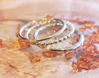 925 Sterling Silver Stackable Rings (set of 3)