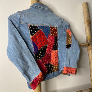Patchwork Colourful Sashiko Embroidered Unisex Denim Jacket - Etsy