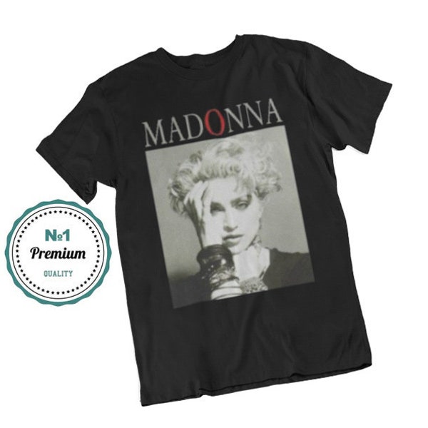 Madonna Black And White Poster Style Vintage Women T-Shirt, Gift For Women