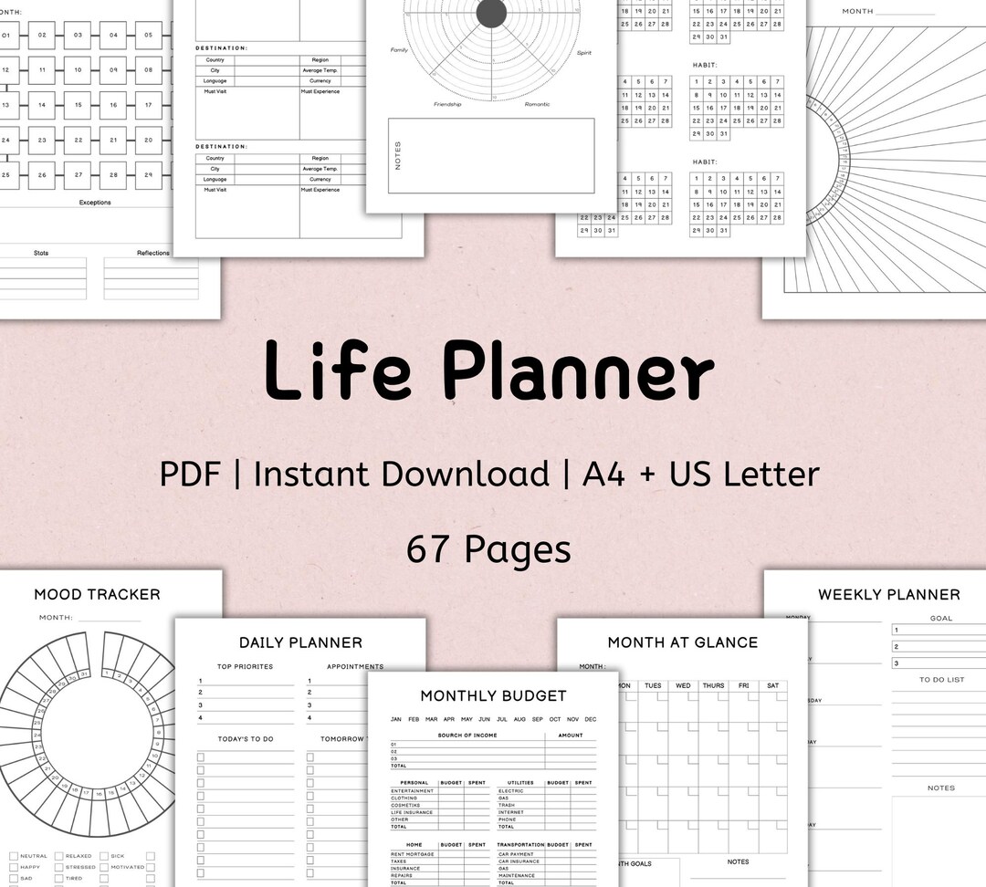 Printable Life Planner | Personal Finance Planner Bundle | Home ...