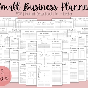 Printable Small Business Planner Home Business Inserts  Side Hustle Business Binder Client Tracker & Organizer Business Bundle Shop Planner