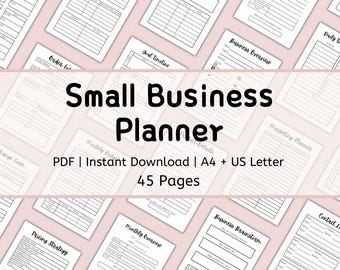 2025 Printable Small Business Planner Home Business Inserts Business Binder Side Hustle Planner Business Bundle Business Tracker & Organizer