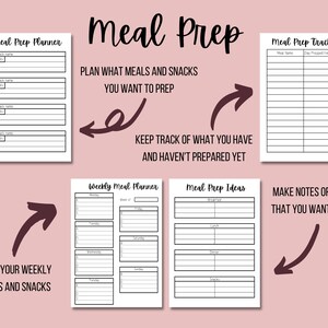 Printable Meal Planner PDF Meal Prep Planner Meal - Etsy
