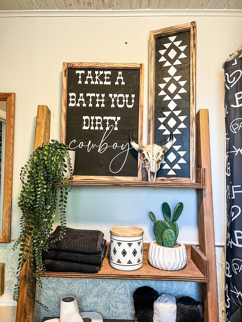 Take a Bath You Dirty Cowboy Western Bathroom Decor - Etsy