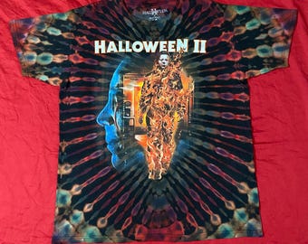 Halloween Two Reverse Tie Dye Graphic Shirt