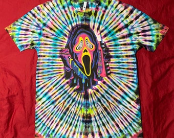 Ghostface - Psychedelic Slasher - Tie Dye Graphic Shirt - Art by BrizBazaar
