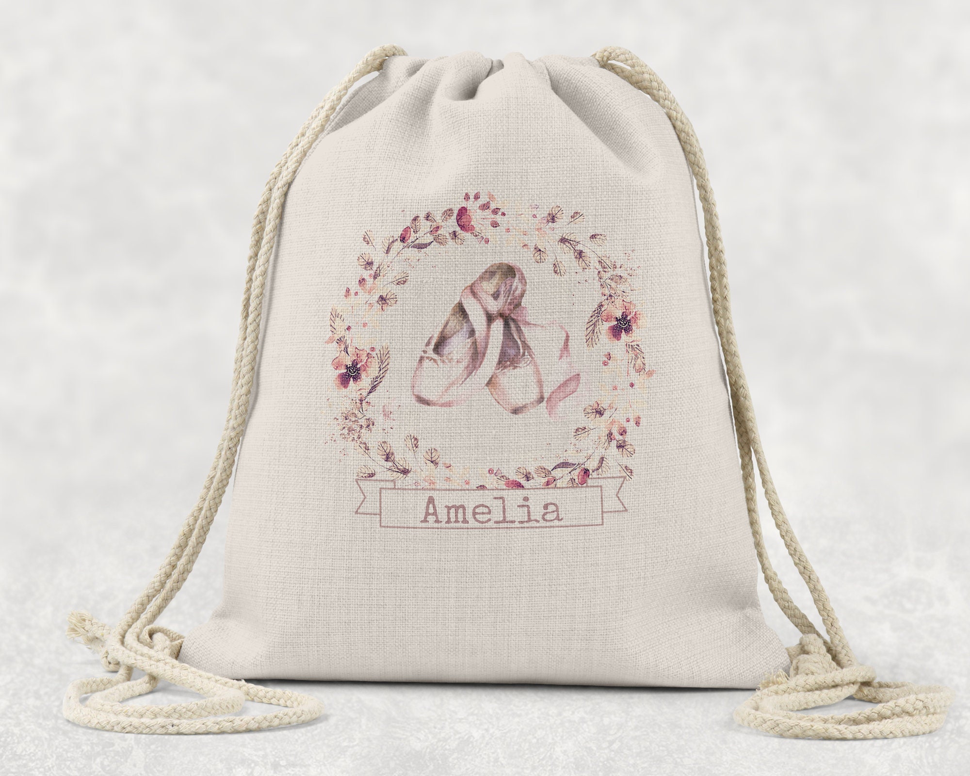 Personalised Dance Shoes Gym Bag Ballet Shoes PE Bag Etsy